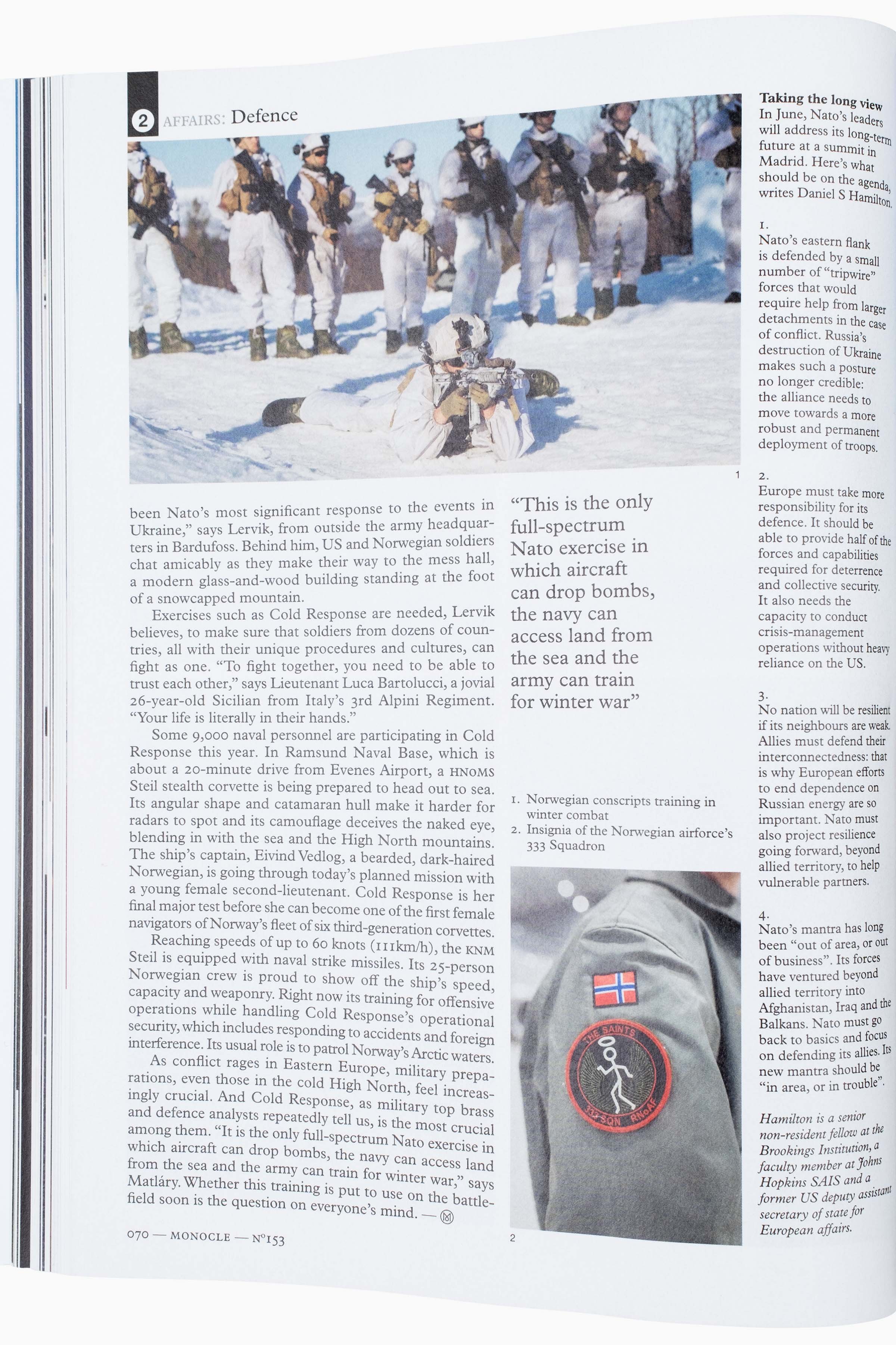 MONOCLE MAGAZINE / COLD RESPONSE 2022